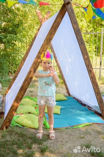 Детский домик вигвам (песочница беседка)