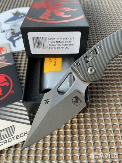 Нож Microtech Stitch Natural Clear Aluminum