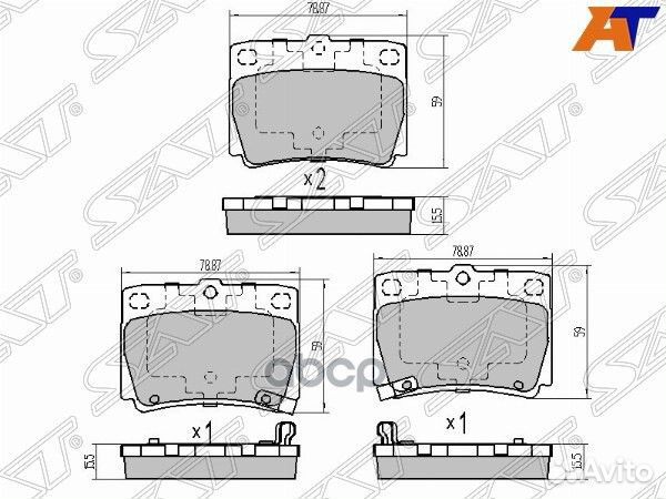 Колодки тормозные RR mitsubishi pajero sport 09