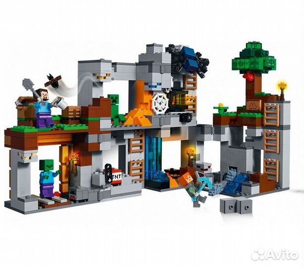 Конструктор Приключения в шахтах Майнкрафт 666 дет