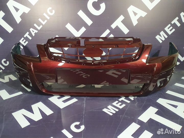 Бампер ваз 2170 передний / в красном цвете новый