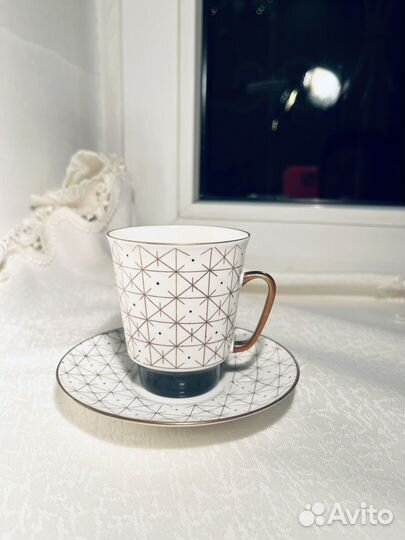 Коллекционные кофейные пары костяного фарфора лфз