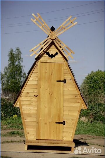 Уличный туалет деревянный ACC342