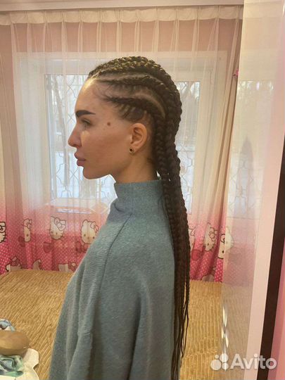 Косы с канекалоном, брейды, афрорезинка