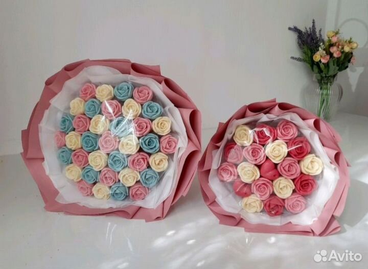 Букет роз,съедобные цветы,шоколадные розы