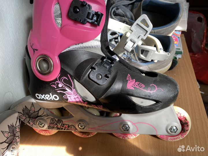 Коньки роликовые раздвижные Oxelo, размер 32-34