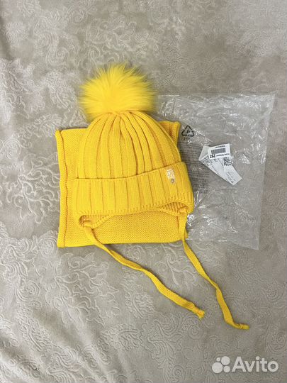 Шапка зимняя вязаная со снудом