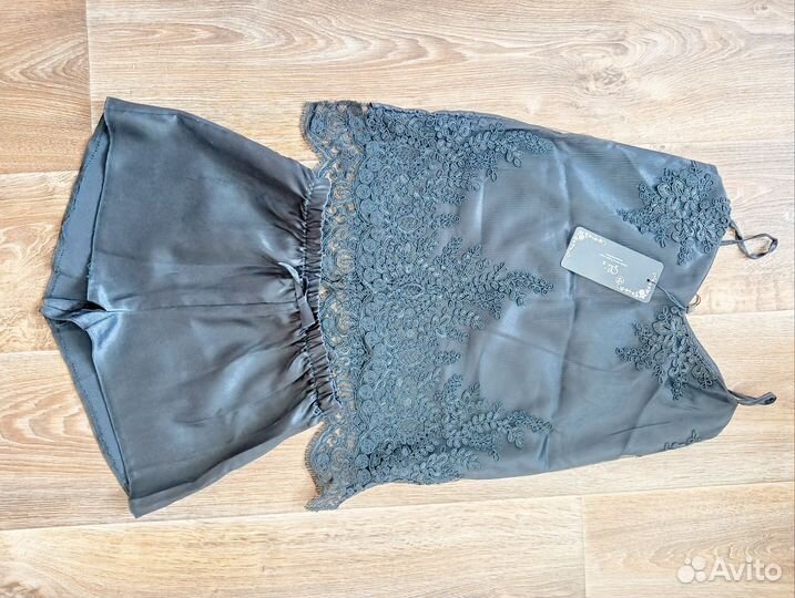 Костюм домашний ажурный шелковый 40-42