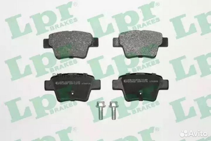 LPR 05P1278 Колодки тормозные citroen C4 04/peugeo