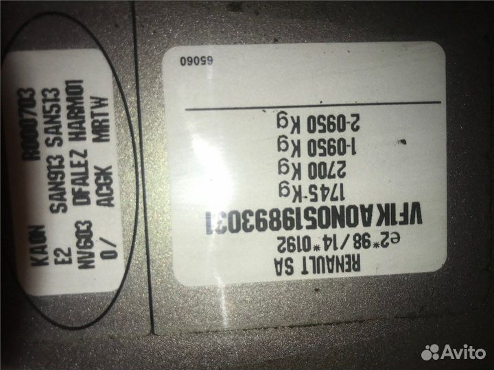 Разбор на запчасти Renault Megane