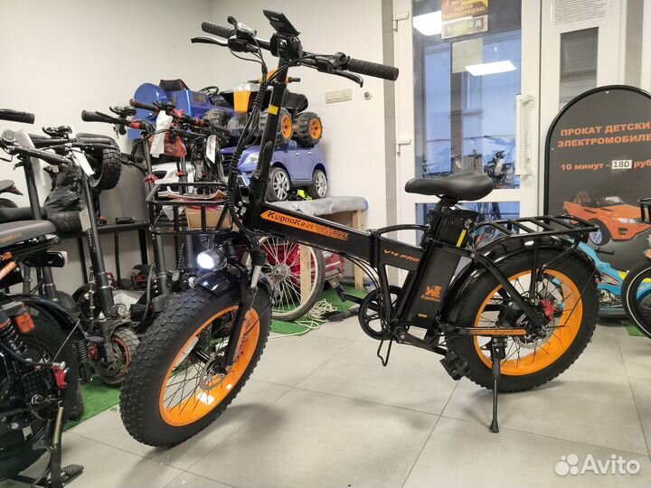 Электровелосипед фэтбайк складной