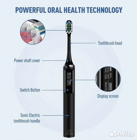 Ультразвуковая электрическая зубная щетка jesslab