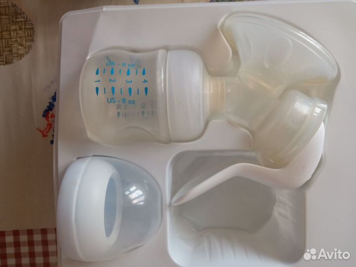Молокоотсос avent ручной, бутылочки Авент, пакеты