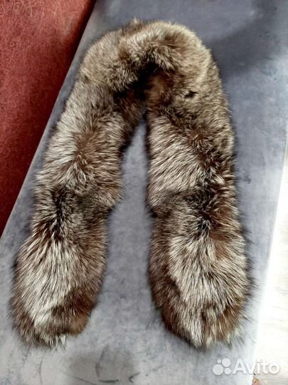 Воротник из меха чернобурки