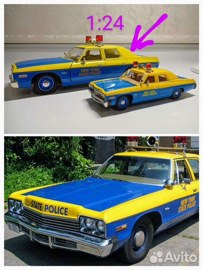 Модель Police Dodge Monaco 1974 nysp 1:24