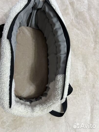 Сумка переноска для животных мягкая с мехом