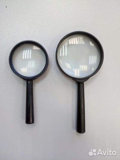 Лупа с ручкой 4х48 мм 4х39 мм набор 2 шт