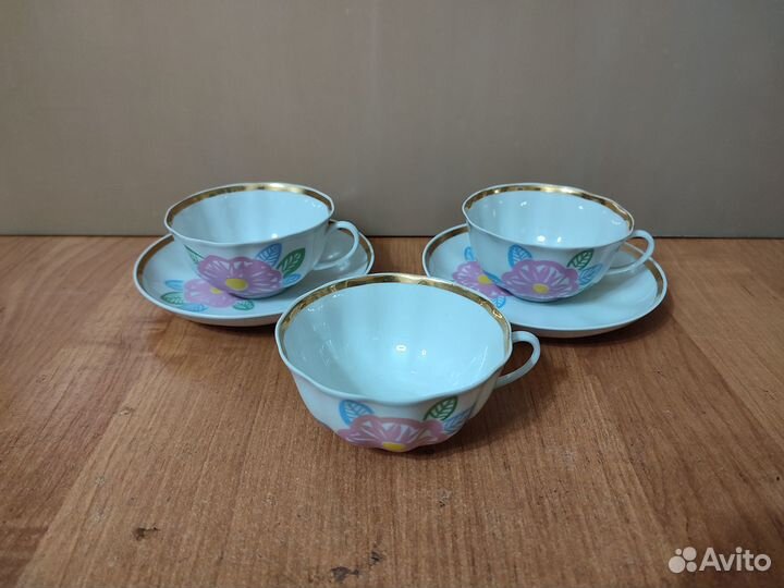 Остатки чайных сервизов СССР Дулево фарфор