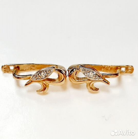 Золотые серьги 583 пробы