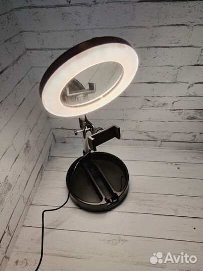 Кольцевая лампа 17см с зеркалом