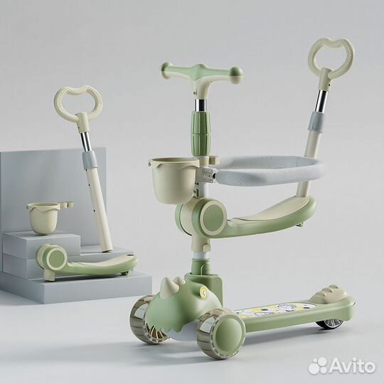 Самокат детский 5в1 зеленый