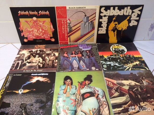 Пластинки Black Sabbath Thin Lizzy из коллекции
