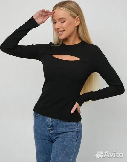 Трикотажный лонгслив р 42-44