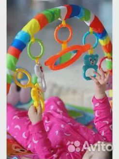 Музыкальный коврик с пианино для новорожденных