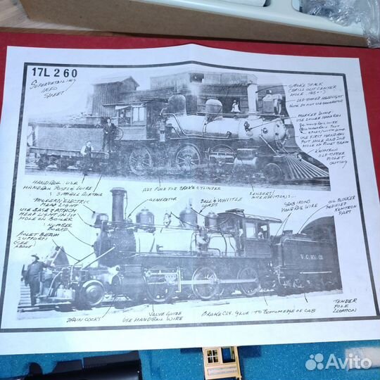 Модель паровоза сборная, США 1/87