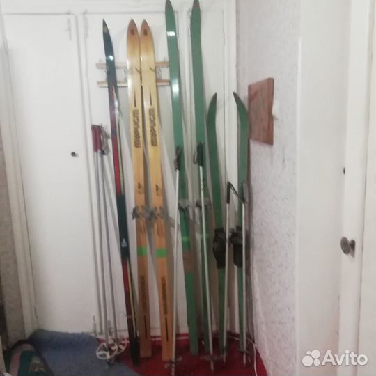Лыжи беговые СССР деревянные и пластиковые