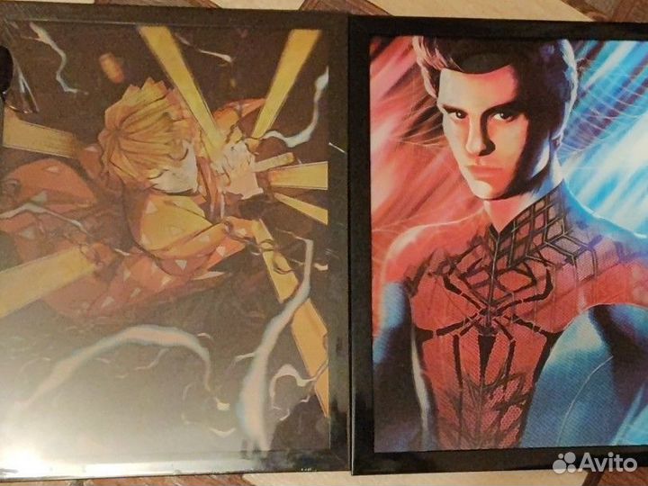 Аниме картина - 3D постер Зеницу и Питер Паркер