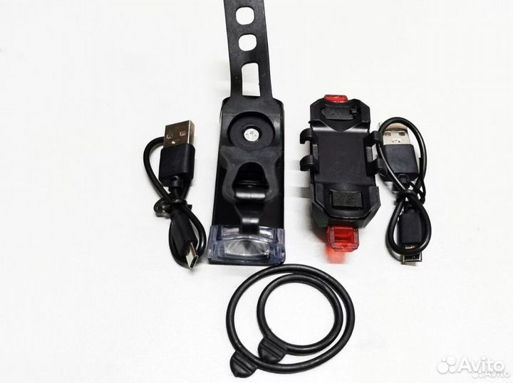 Передний + задний фонари на велосипед, велофонарь