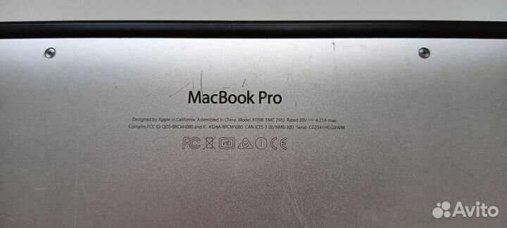 Apple Macbook pro 15 (mid2015) Максимальная версия
