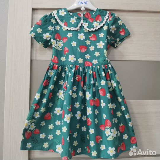 Платье хлопковое новое на девочку 3-4 года