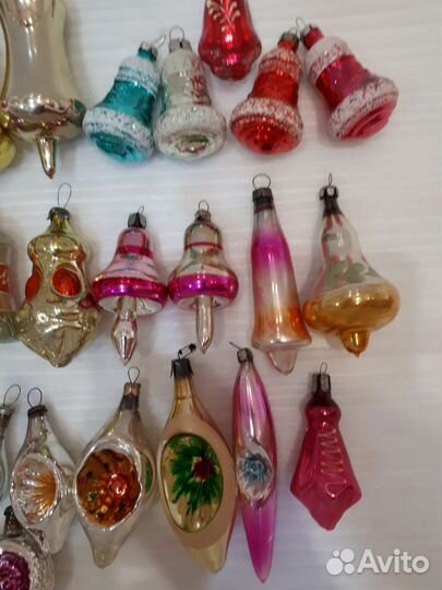 Елочные игрушки СССР ретро колокольчики прожектор