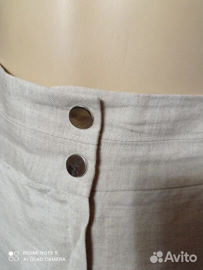 Брюки палаццо лен