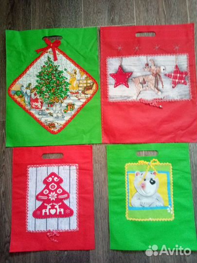 Принты для пошива новогодних мешочков