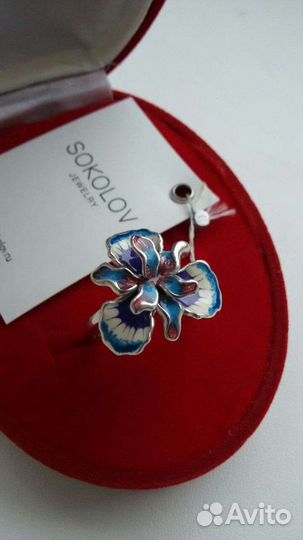 Кольцо. Серебро с эмалью