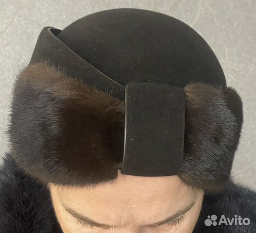 Шляпка женская зимняя, мех