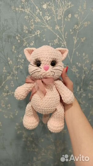 Игрушка плюшевый котёнок ручной работы