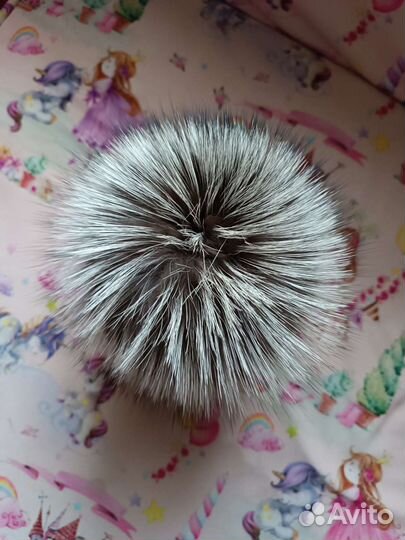 Шапка песцовая женская черная