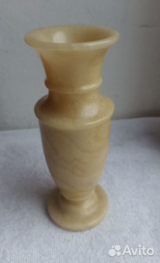 Ваза вазочка Оникс желтый. Нечастая Высота 16см