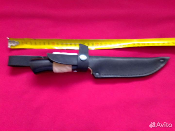 Нож охотничий, Ковка, сталь 95Х18, ножны кожа, нов