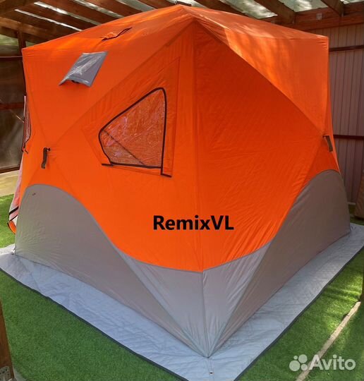 Видео Палатка зимняя куб вытяжка для трубы 240*240