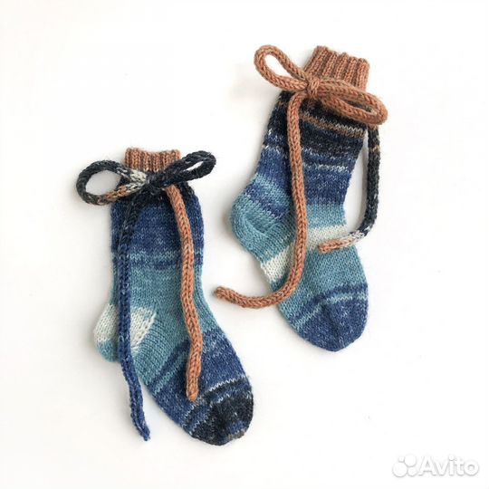 Шерстяные носки для детей вязаные