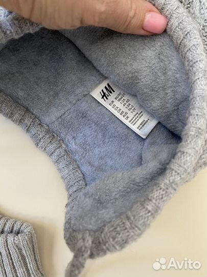 Набор H&M 86/92 (шапка, варежки, манишка) б/у