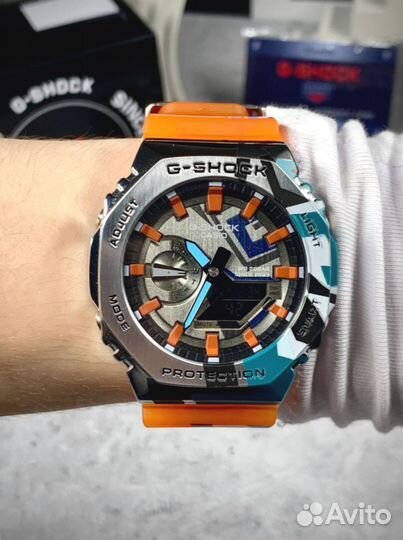 Часы G-Shock 2100 оранжевые