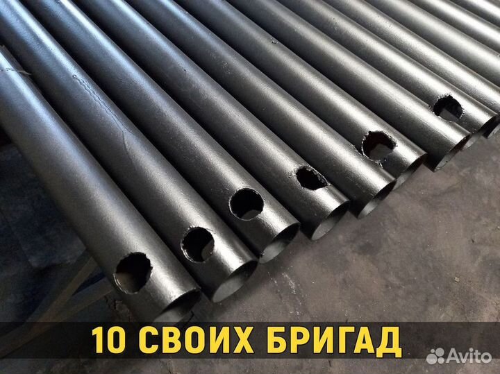 Винтовые сваи под забор, теплицу, беседку