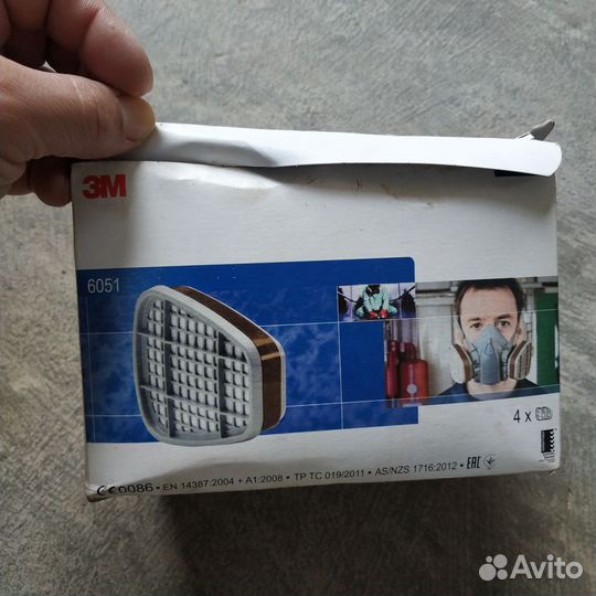 Фильтр угольный для полумаски 3М