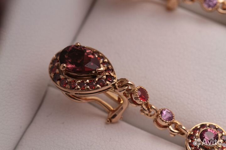 Серьги Red Diamond and Amethyst